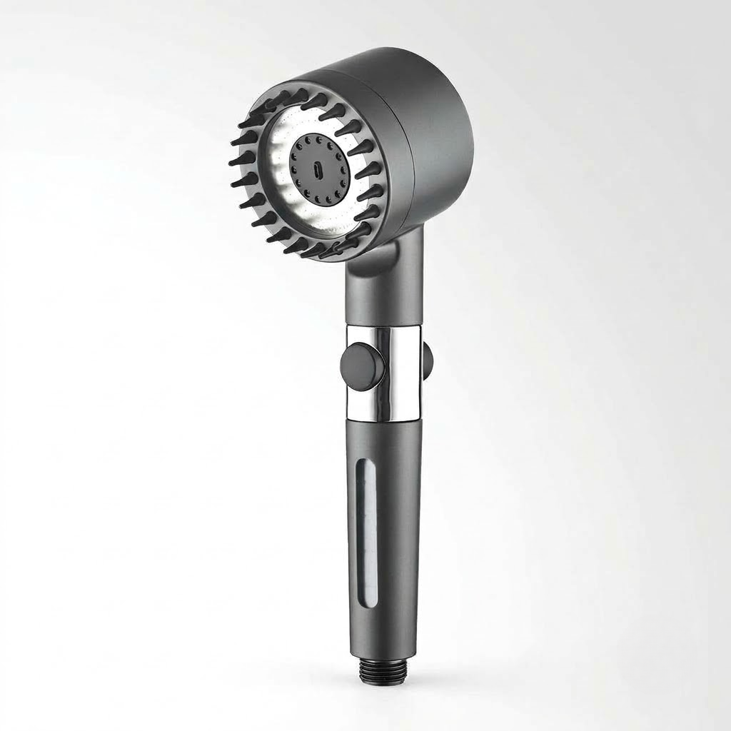 The Filtered Showerhead with the scalp massage head