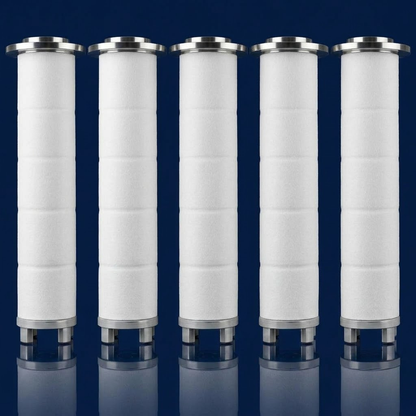 The five replacement filter cartridges included